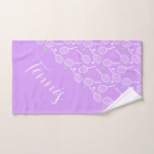 Tennis Rackets en Balls Lila Handdoek (Handdoek)