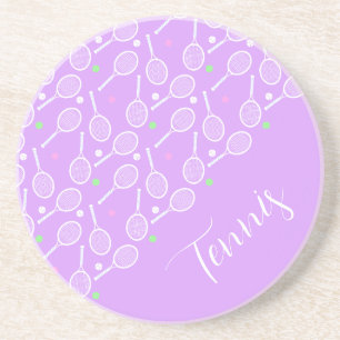 Tennis Rackets en Balls Lila Onderzetter