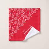 Tennis Rackets en Balls Red Bad Handdoek (Wasdoekje)
