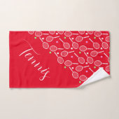 Tennis Rackets en Balls Red Bad Handdoek (Handdoek)