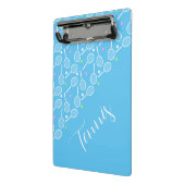 Tennis Rackets en Balls Sky Bleek Blue Mini Klembord (Angled2)