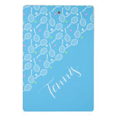 Tennis Rackets en Balls Sky Bleek Blue Mini Klembord (Achterkant)