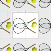 Tennis Rackets en Balls Stof (Delen)