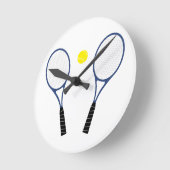 Tennis Rackets en kogelmuur-klok Ronde Klok (Hoek)