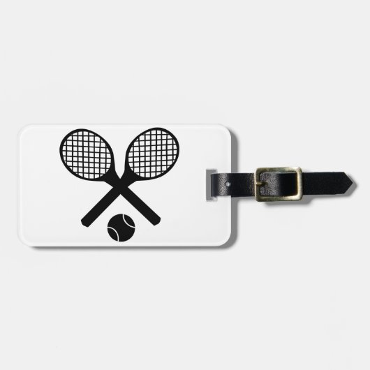 Tennis Rackets en Tennis Ball Bagagelabel (Voorkant horizontaal)