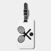 Tennis Rackets en Tennis Ball Bagagelabel (Voorkant verticaal)