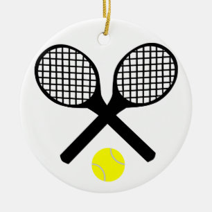 Tennis Rackets en Tennis Ball Keramisch Ornament