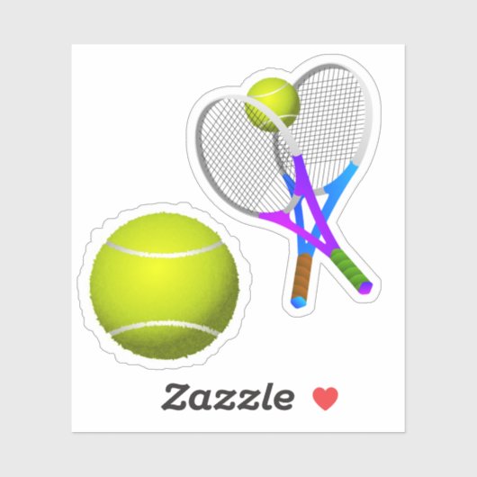 Tennis Rackets en Tennis Ball Sticker (Vel)