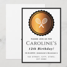 Tennis Rackets Gold & Black Elegant Sport Stijlvol