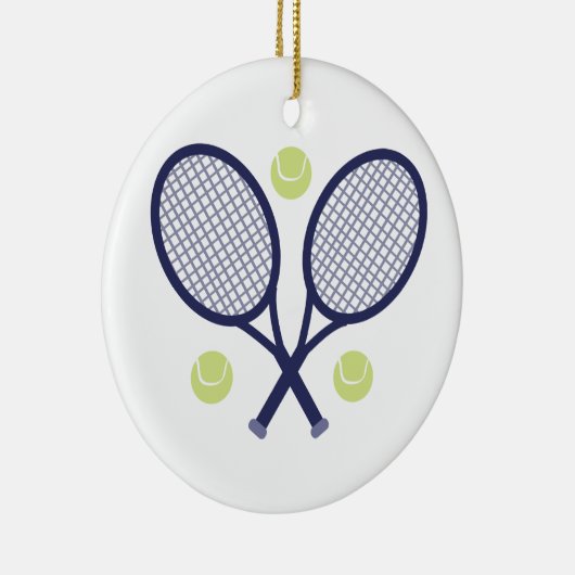 Tennis Rackets Keramisch Ornament (Rechts)