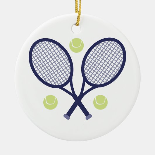 Tennis Rackets Keramisch Ornament (Voorkant)