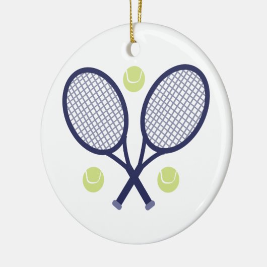 Tennis Rackets Keramisch Ornament (Links)