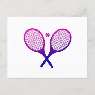Tennis Rackets Magenta to Paarse Ombre Briefkaart