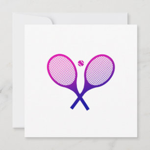 Tennis Rackets Magenta to Paarse Ombre Kaart