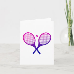 Tennis Rackets Magenta to Paarse Ombre Kaart