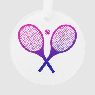 Tennis Rackets Magenta to Paarse Ombre Ornament