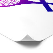 Tennis Rackets Magenta to Paarse Ombre Poster (Hoek)