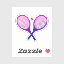 Tennis Rackets Magenta to Paarse Ombre