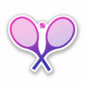 Tennis Rackets Magenta to Paarse Ombre Sticker (Voorkant)