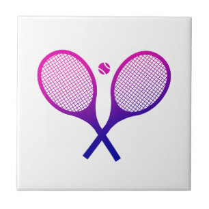 Tennis Rackets Magenta to Paarse Ombre Tegeltje