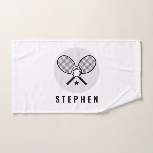 Tennis Rackets & Name Sports Hand Towel Handdoek (Handdoek)