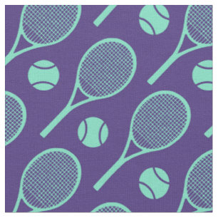 🏆 🎾 Tennis-rackets op marineblauw Stof