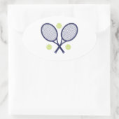 Tennis Rackets Ovale Sticker (Tas)