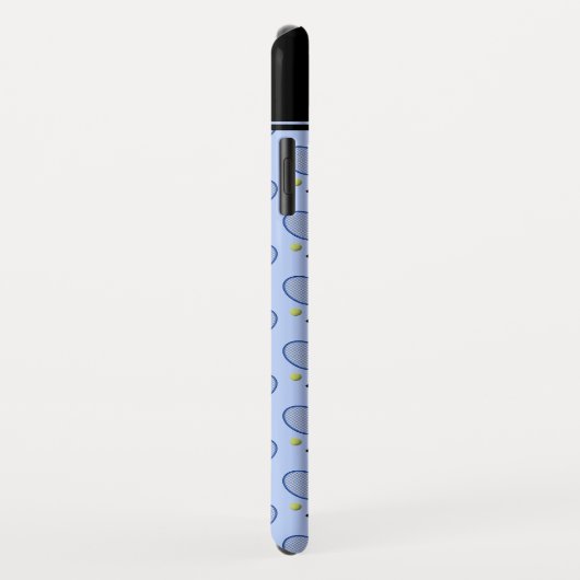 Tennis rackets patroon aangepaste initialen blauw Case-Mate iPhone case (Achterkant/rechts)