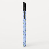 Tennis rackets patroon aangepaste initialen blauw Case-Mate iPhone case (Achterkant/links)