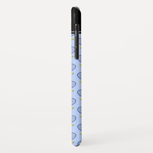 Tennis rackets patroon aangepaste initialen blauw Case-Mate iPhone case (Achterkant/links)