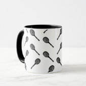 Tennis Rackets Pattern Antiek Tennis Art Design Mok (Voorkant links)