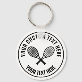 Tennis Rackets Pictogram Aangepast Sleutelhanger