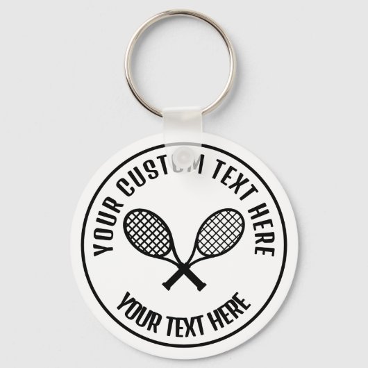 Tennis Rackets Pictogram Aangepast Sleutelhanger (Voorkant)