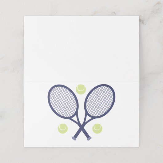 Tennis Rackets Plaatskaartje (Buitenkant ongevouwen)