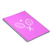 Tennis Rackets Roze Notitieboek (Rechterzijde)