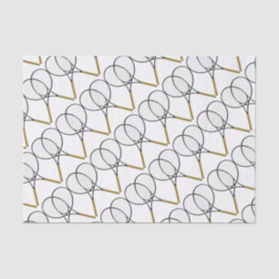 Tennis Rackets Sport Design Tissuepapier