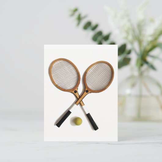 tennis rackets, sporten, ballgames, briefkaart (Staand voorkant)