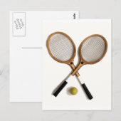tennis rackets, sporten, ballgames, briefkaart (Voorkant / Achterkant)
