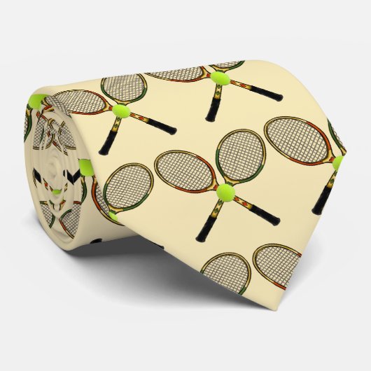 Tennis Rackets Stropdas (Opgerold)