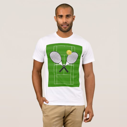 TENNIS RACKETS & Tennis Ball T-shirt (Voorkant volledig)