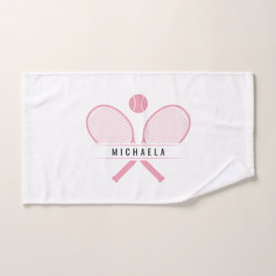 Tennis-racks en naampoorten handdoek
