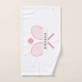 Tennis-racks en naampoorten handdoek (Handdoek)
