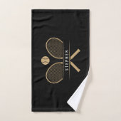 Tennis-racks en naampoorten handdoek (Handdoek)
