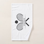 Tennis-racks en naampoorten handdoek (Handdoek)