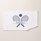 Tennis-racks en naampoorten handdoek (Handdoek)