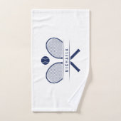 Tennis-racks en naampoorten handdoek (Handdoek)