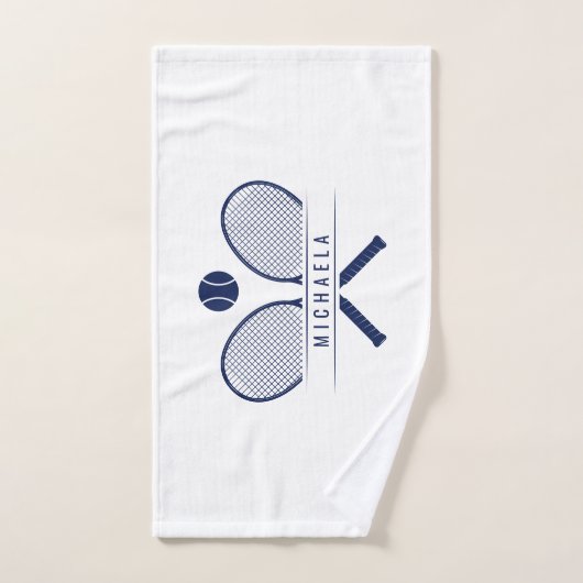 Tennis-racks en naampoorten handdoek (Handdoek)