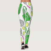 Tennis Racquet Bag Ballen Preppy Leggings (Achterkant)