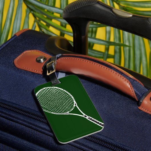 Tennis Racquet Bagagelabel (Voorkant Insitu 1)