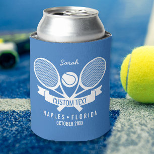 Tennis Racquet & Ball Player Club Team Custom Blikjeskoeler